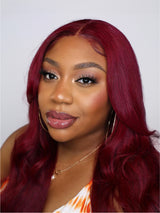 Natural For Hair Pre Series 7x5 Black & Burgundy Body Wave Wig With 100% Human Hair