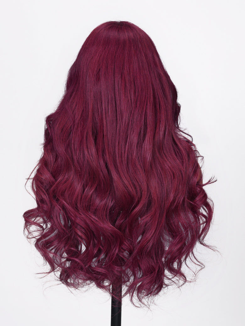 Natural For Hair Pre Series 5x5 Burgundy & Highlight & Blonde Body Wave Wig With 100% Human Hair