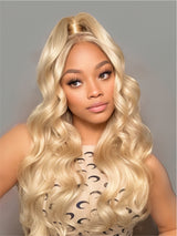 Natural For Hair Pre Series 7x5 Blonde & Highlight Body Wave Wig With 100% Human Hair