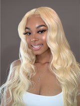 Natural For Hair Pre Series 13x4 Highlight & Blonde Body Wave Wig With 100% Human Hair