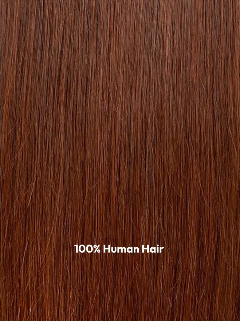 Natural For Hair Pre Series 4x4 Reddish Brown & Blonde Straight Bob Wigs With 100% Human Hair