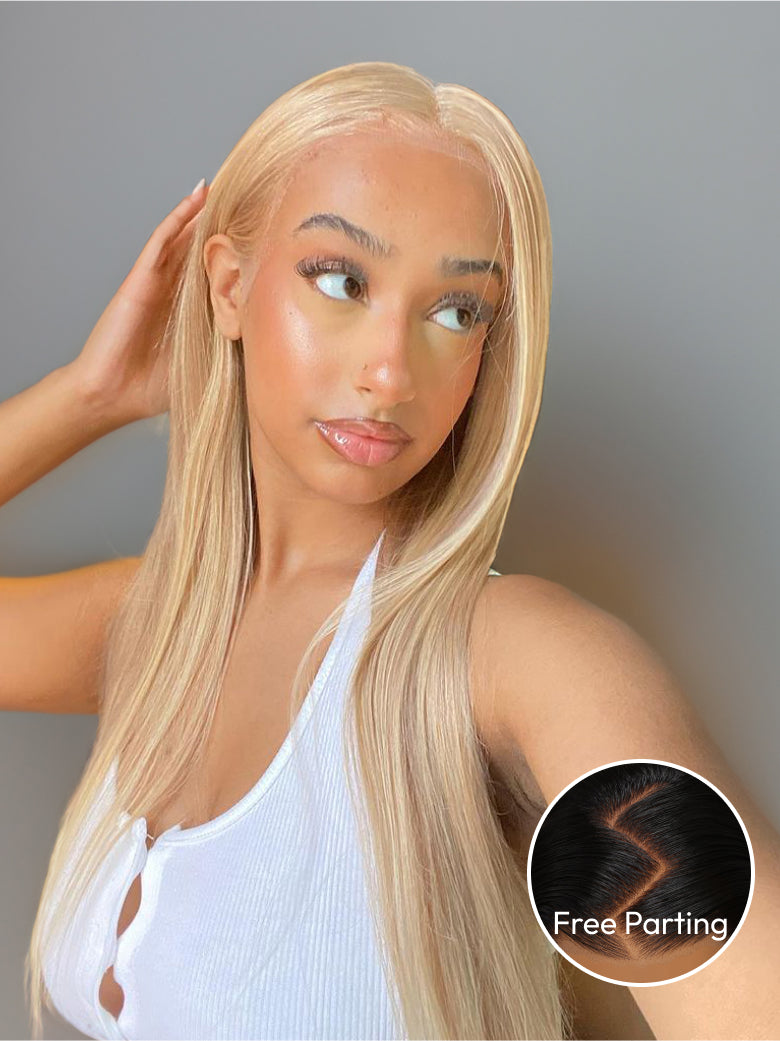 Natural For Hair 13x4 Blonde & Ginger Straight Wig With 100% Human Hair